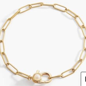 Mint & Lily Elegant Gold Chain Bracelet with Pearl Accent